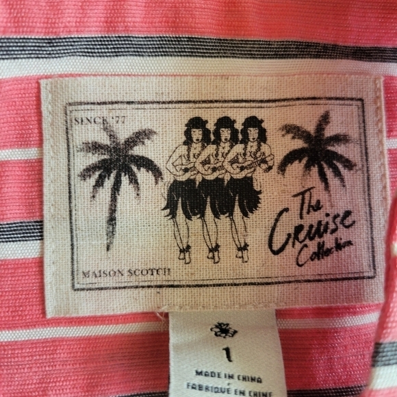 Maison Scotch Cruise Collection Coral Sleeveless Dress Size Small - Picture 6 of 6